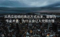 从西瓜视频的表达方式出发，聊聊伪专业术语：为什么会让人觉得合理